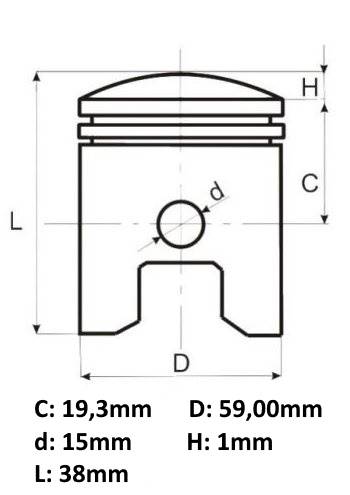 TŁOK DO YAMAHA MAJESTY 125 59,00mm