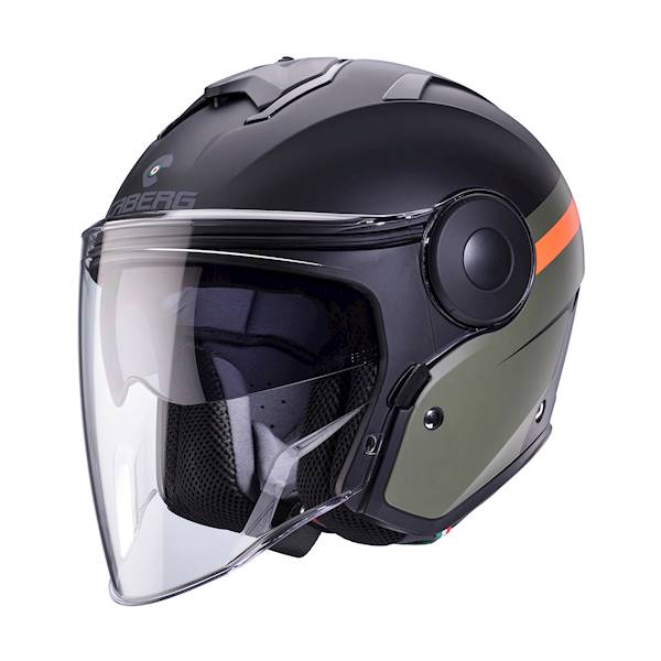 Kask Caberg Soho Zephyr czarny mat/zielony/pom L