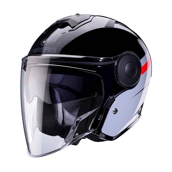 Kask Caberg Soho Zephyr czarny/szary/czerwony M
