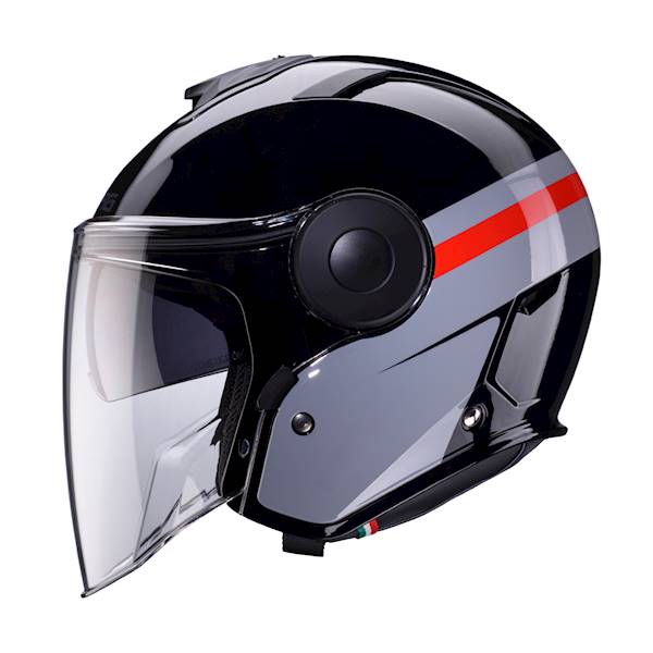 Kask Caberg Soho Zephyr czarny/szary/czerwony M