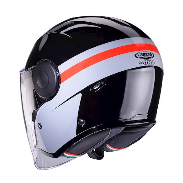 Kask Caberg Soho Zephyr czarny/szary/czerwony M