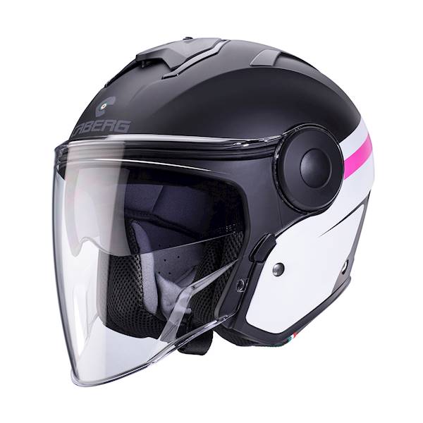 Kask Caberg Soho Zephyr czarny mat/biał/fuksja S