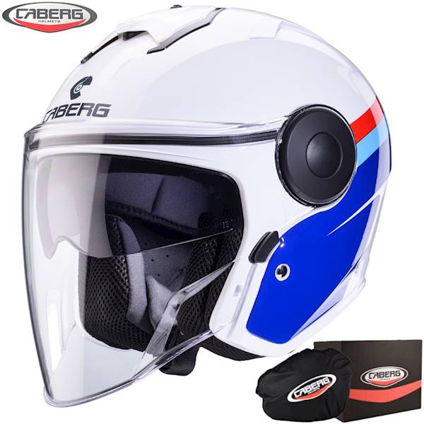 Kask Caberg Soho Zephyr biały/niebieski/czerwo L
