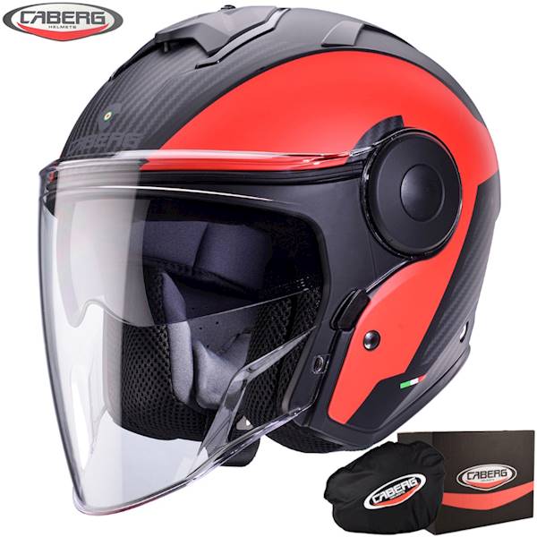 Kask Caberg Soho Milano czarny mat/czerwony