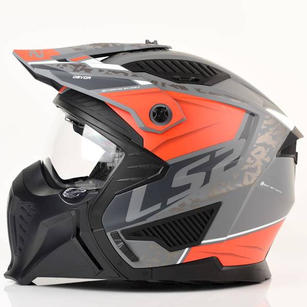 Kask LS2 OF606 Drifter Devor M.Sil Tit Red XXL