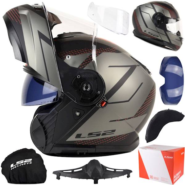 Kask LS2 FF908 Strobe II Code M. Black Grey 3XL