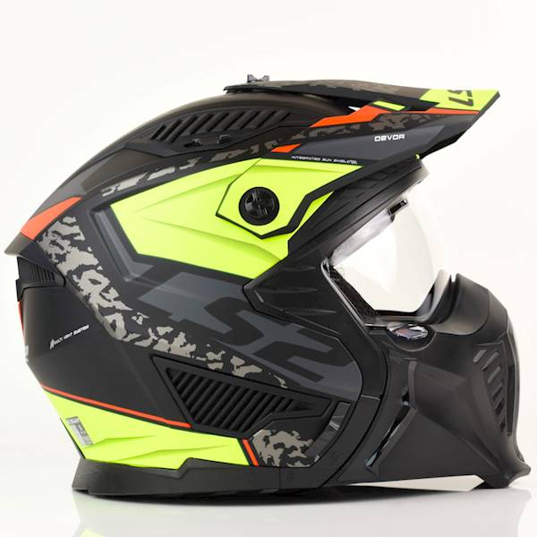 Kask LS2 OF606 Drifter Devor M.Bl. H-V Yel XXL