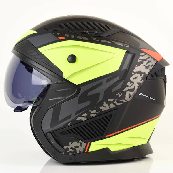 Kask LS2 OF606 Drifter Devor M.Bl. H-V Yel XXL