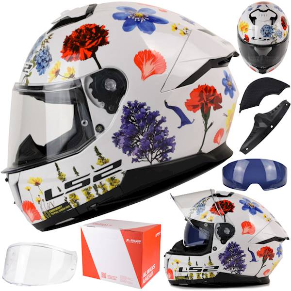 Kask LS2 FF808 Stream II Flowers White S