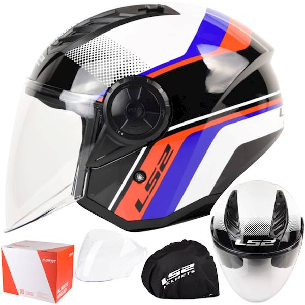 Kask LS2 OF616 Airflow II Rush Wh. Blue Red