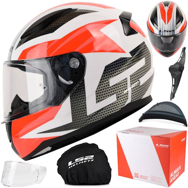 Kask LS2 FF353 Rapid II Grid White Red S