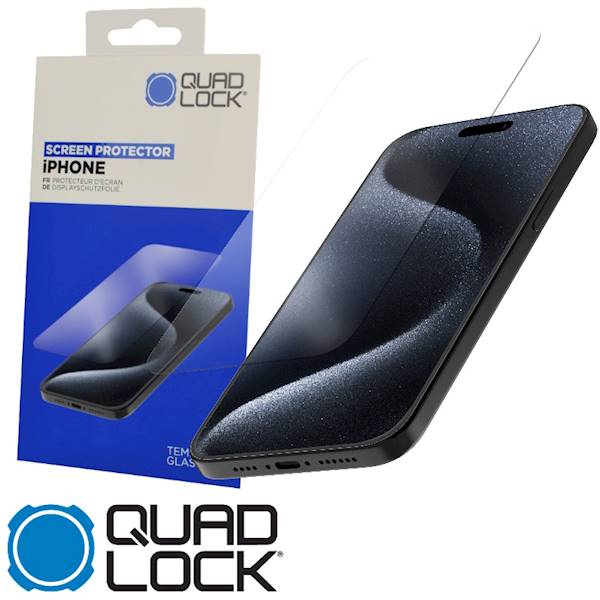 Quad Lock Szkło na wyświetl iPhone 15 Plus/Pro Max