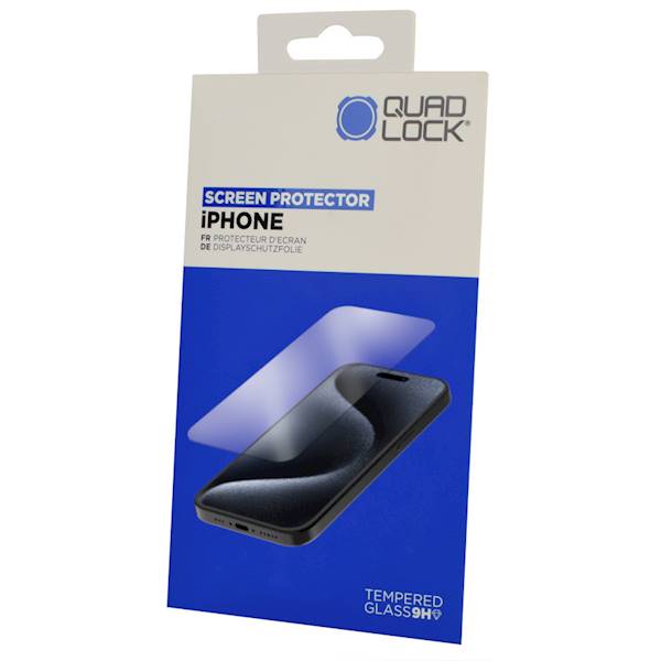 Quad Lock Szkło na wyświetlacz iPhone 15/15 Pro