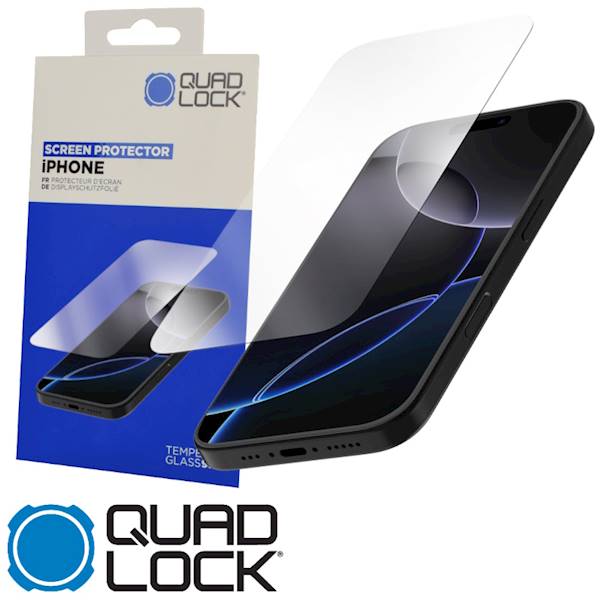 Quad Lock Szkło na wyświetlacz iPhone 16 Pro