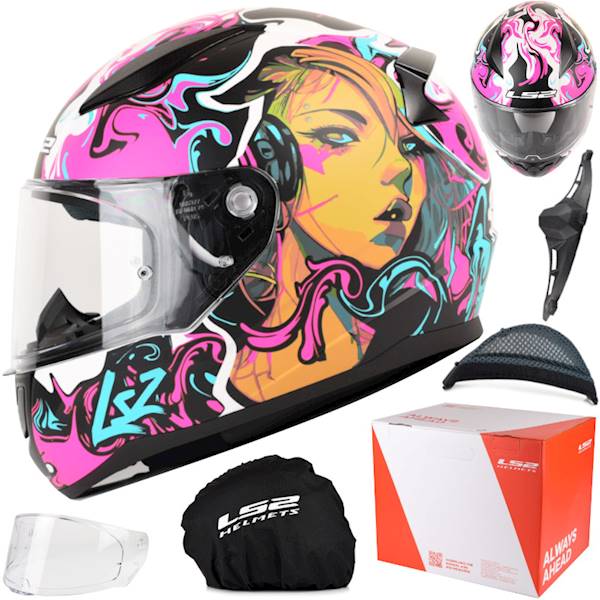 Kask LS2 FF353 Rapid II Cyberg M. Purp.Cyan 3XL