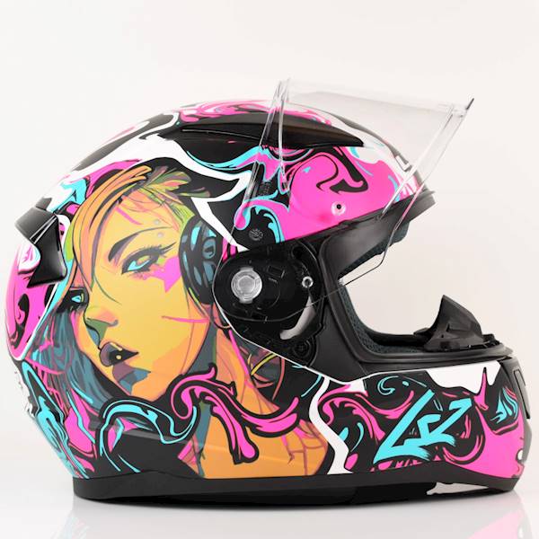 Kask LS2 FF353 Rapid II Cyberg M. Purp.Cyan 3XL