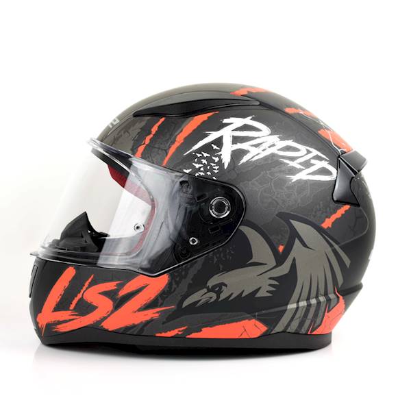 KASK LS2 FF353 RAPID RAVEN BLACK RED S