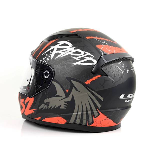 KASK LS2 FF353 RAPID RAVEN BLACK RED S