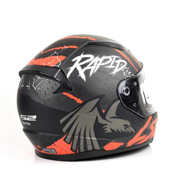 KASK LS2 FF353 RAPID RAVEN BLACK RED S