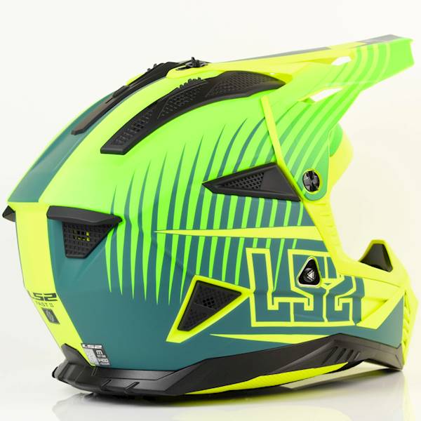 Kask LS2 MX708 Fast II Duck Matt H-V Green Yel XXL