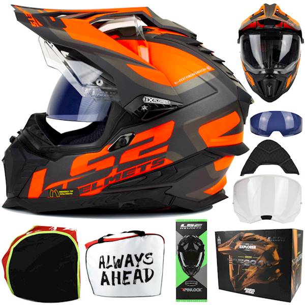 Kask LS2 MX701 Explorer Alter M. Black Or. L