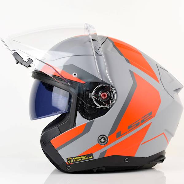 Kask LS2 OF603 Infinity II Focus M.Grey Red XXL