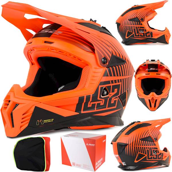 Kask LS2 MX708 Fast II Duck Matt Orange Red XXL