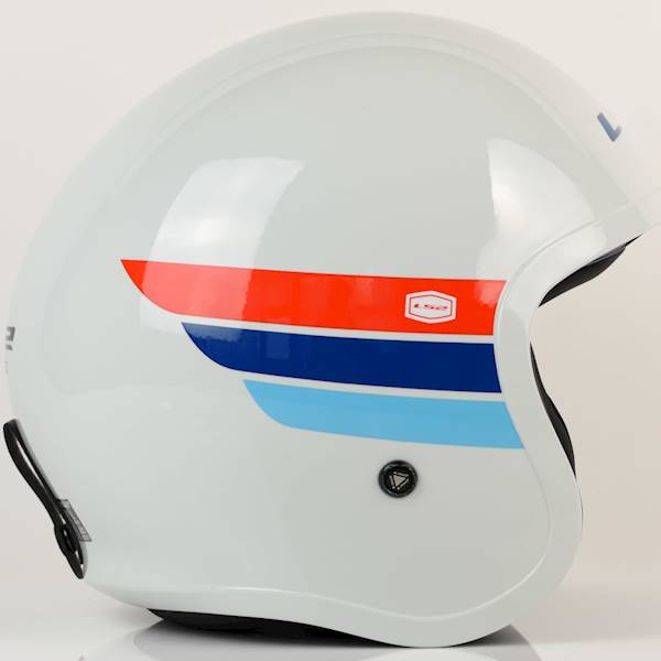 Kask LS2 OF599 Spitfire II Retro Wh.Bl. Red L