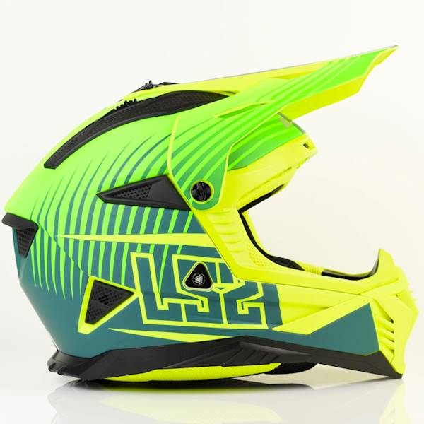 Kask LS2 MX708 Fast II Duck Matt H-V Green Yel L