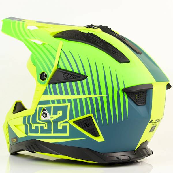 Kask LS2 MX708 Fast II Duck Matt H-V Green Yel L