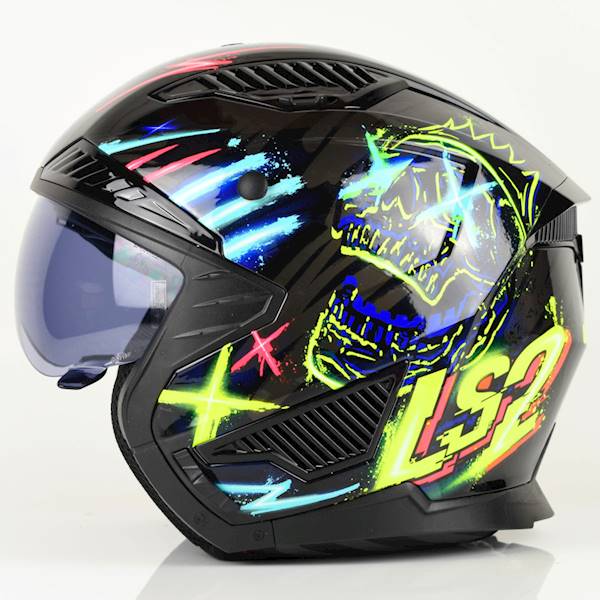 Kask LS2 OF606 Drifter Rayz Black Blue XL