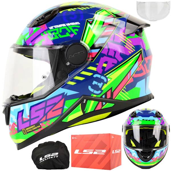 Kask LS2 FF812 Kid Svent Blue Green M