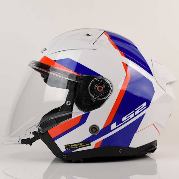 Kask LS2 OF603 Infinity II Focus Wh.Bl Red M