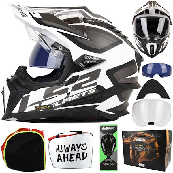 Kask LS2 MX701 Explorer Alter M. Black White S