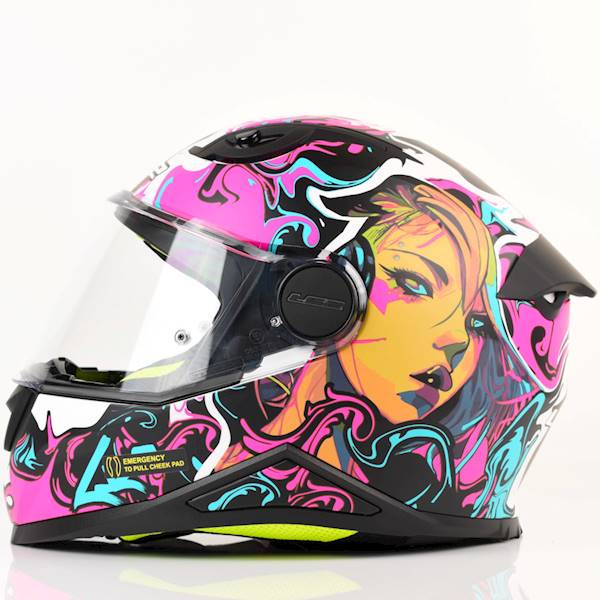 Kask LS2 FF812 Kid Cyberg Matt Purple Cyan S
