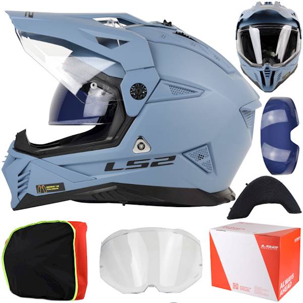 Kask LS2 MX702 Pioneer II Solid M. Misty Bl