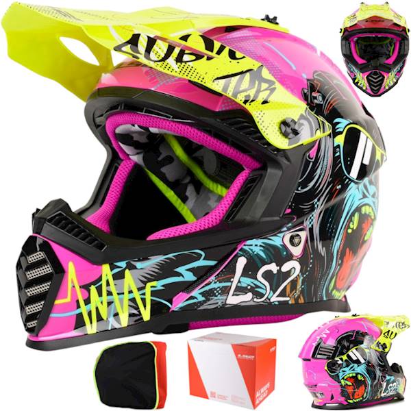 Kask LS2 MX437 Fast II Mini Gorilla Purple M