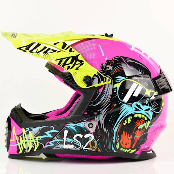 Kask LS2 MX437 Fast II Mini Gorilla Purple M