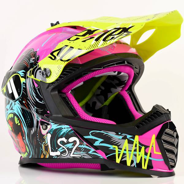 Kask LS2 MX437 Fast II Mini Gorilla Purple M