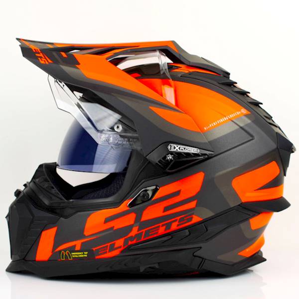 Kask LS2 MX701 Explorer Alter M. Black Or. 3XL