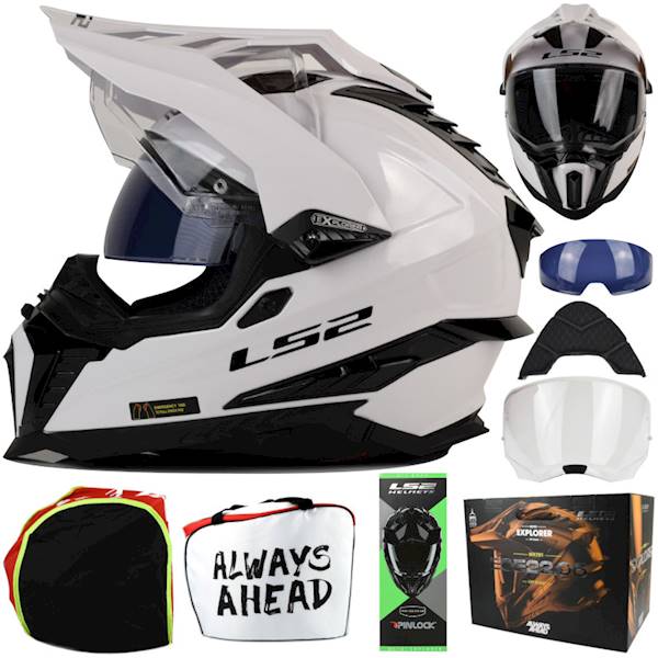 Kask LS2 MX701 Explorer Solid White M