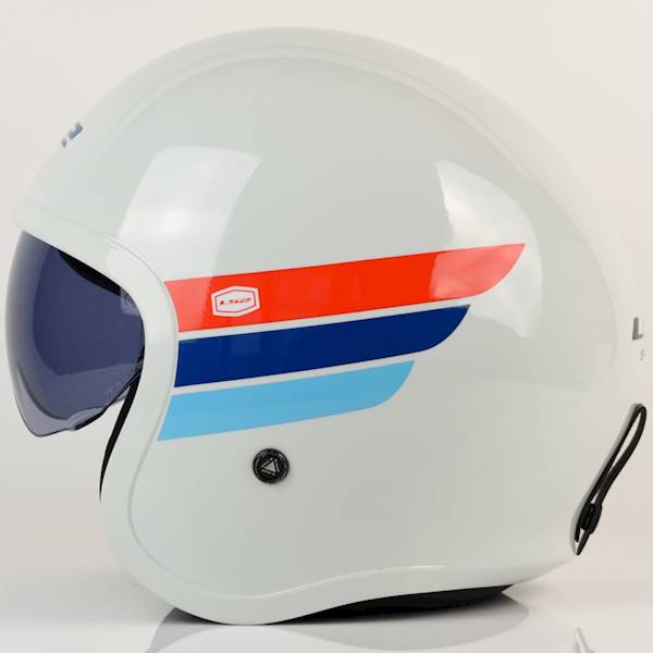 Kask LS2 OF599 Spitfire II Retro Wh.Bl. Red M