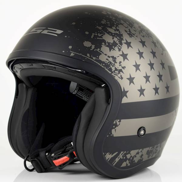 Kask LS2 OF599 Spitfire II Matt Black Flag L