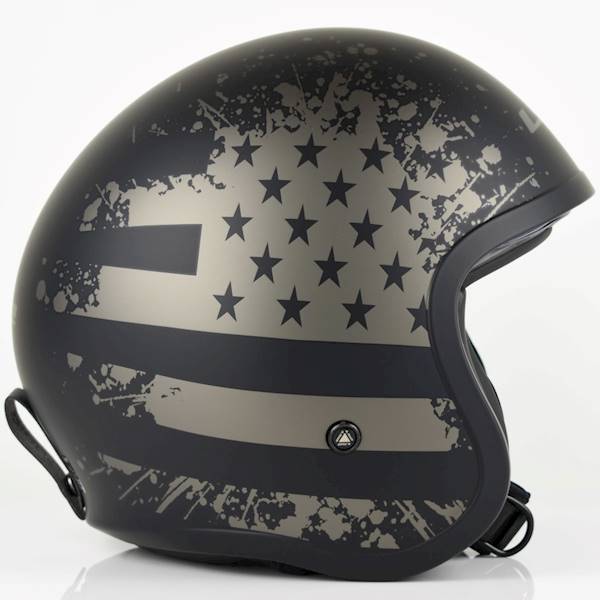 Kask LS2 OF599 Spitfire II Matt Black Flag M