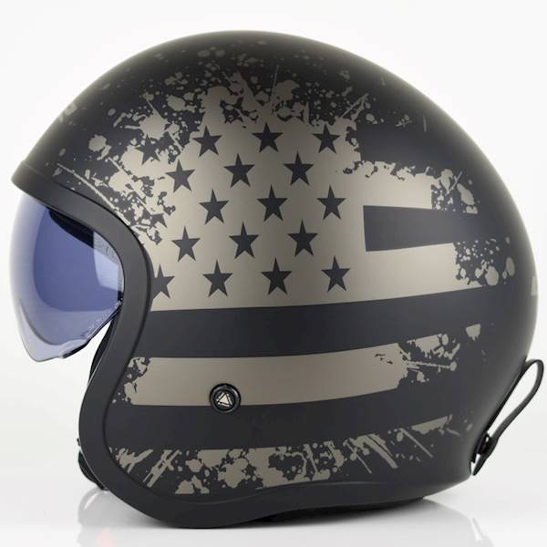 Kask LS2 OF599 Spitfire II Matt Black Flag S