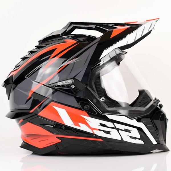 Kask LS2 MX701 Explorer Spire Bl. Titan Red 3XL