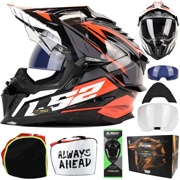 Kask LS2 MX701 Explorer Spire Bl. Titan Red