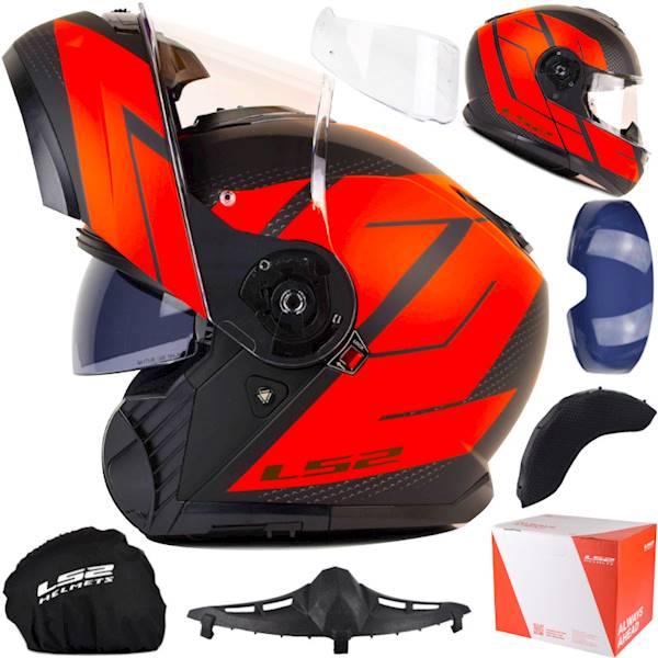 Kask LS2 FF908 Strobe II Code M. Black Red XL