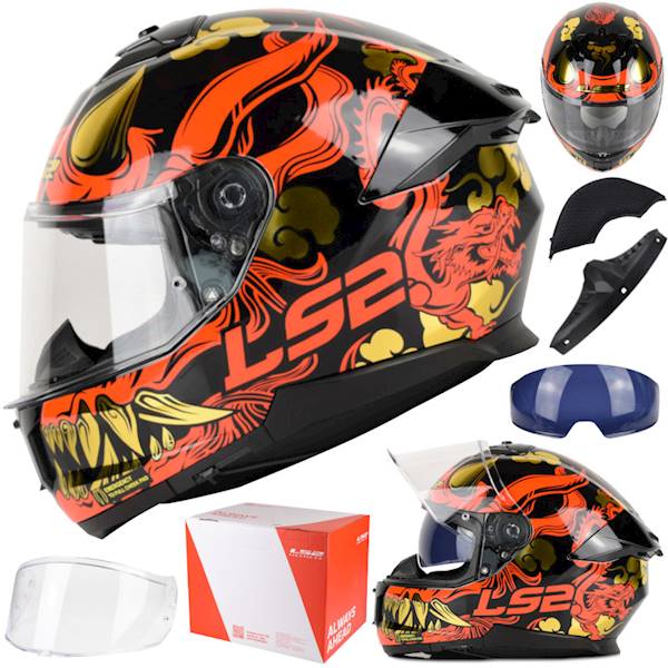 Kask LS2 FF808 Stream II Drako Black Red 3XL