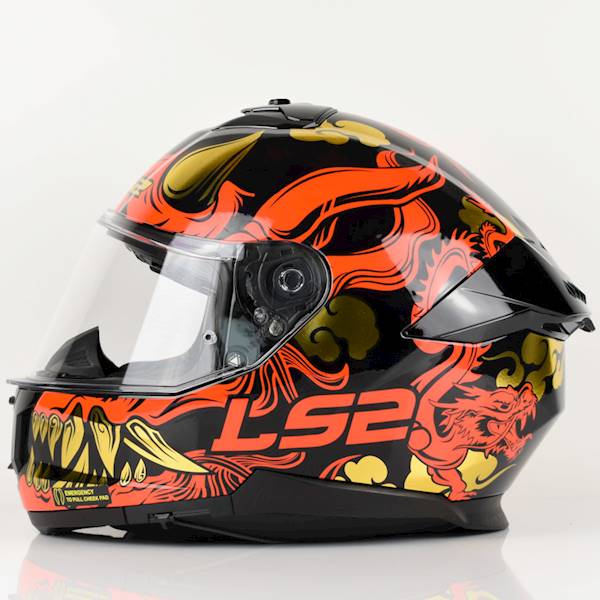 Kask LS2 FF808 Stream II Drako Black Red XS